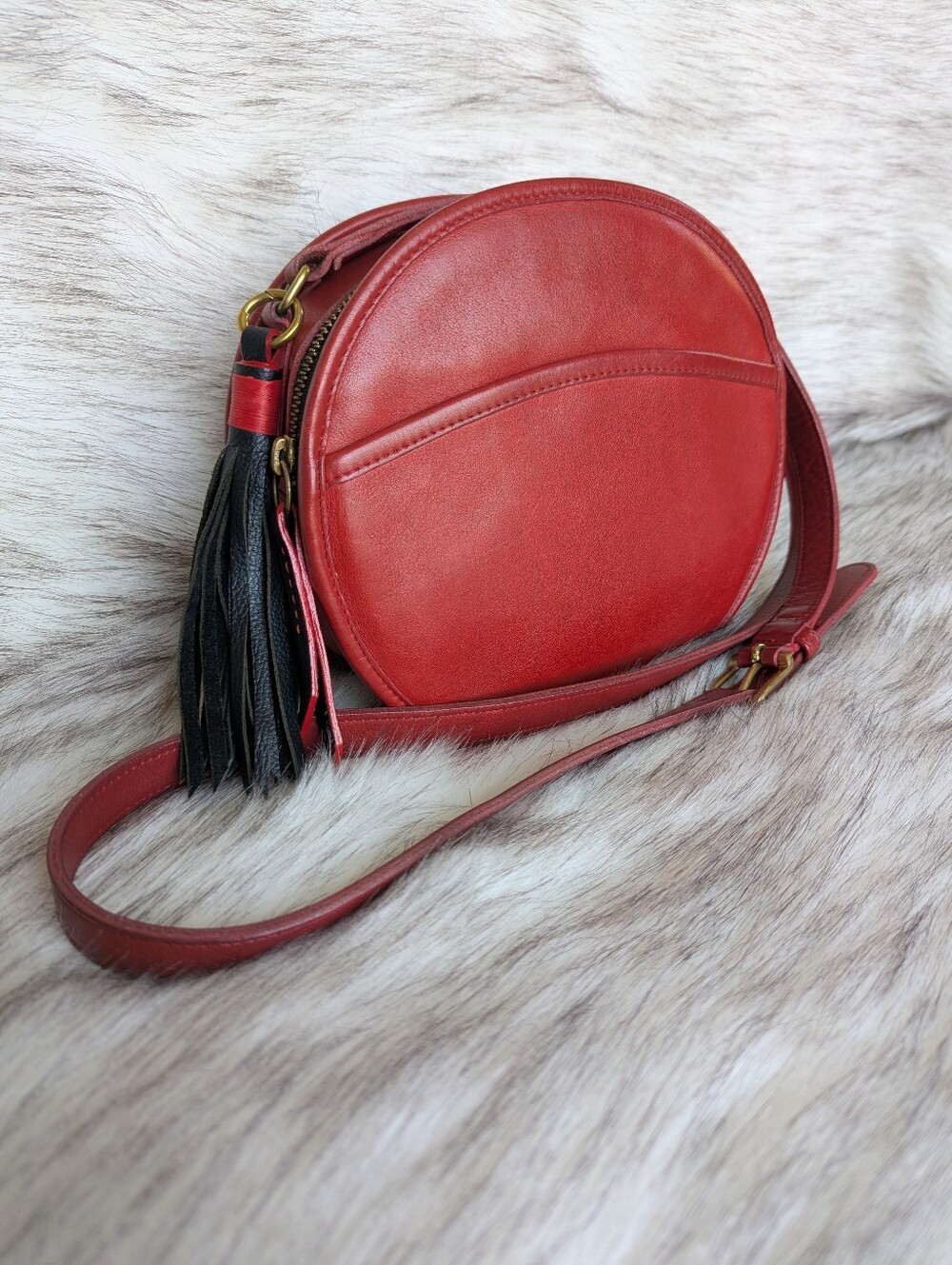 Vintage Restored OOAK Coach Canteen Bag In RED! Style 9982